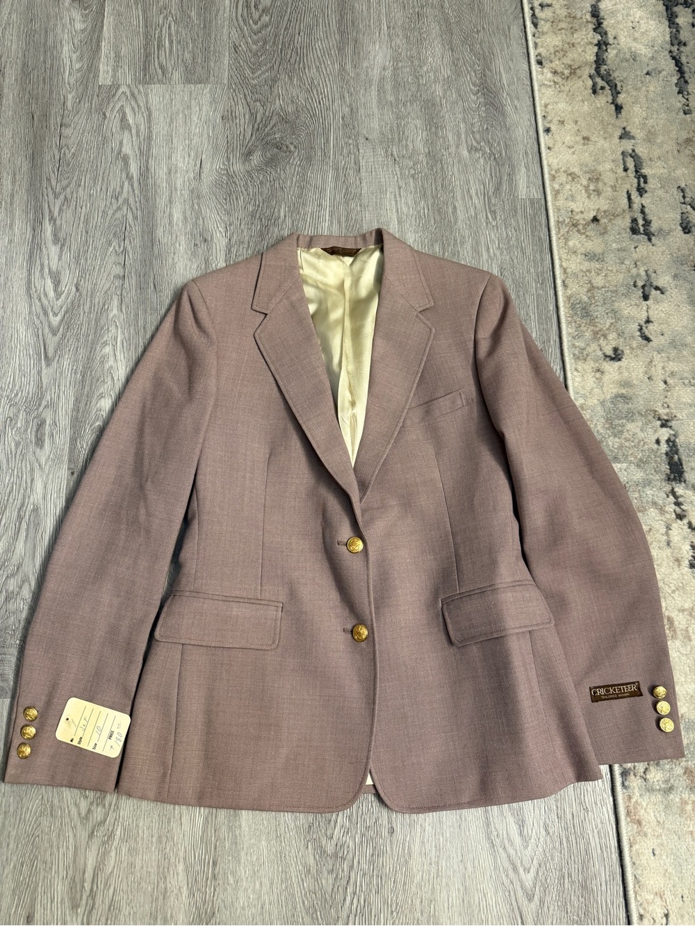 NWT Cricketeer Sz 10 Women’s Golden But Purple Blazer Jacket Sport Coat USA Wool